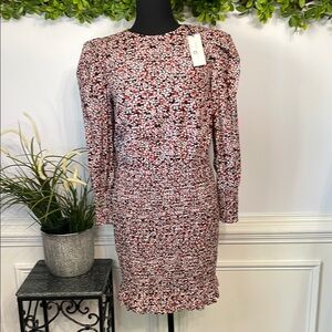 NWT Rebecca Minkoff Floral Long Sleeve Loose Top Fitted Bottom Dress L